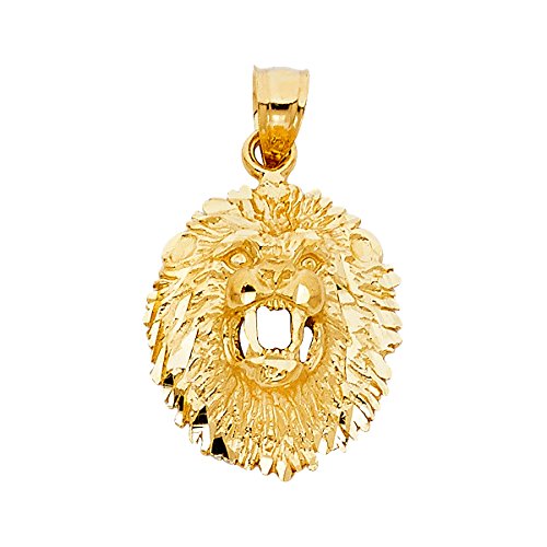 Tgdj 14K Yellow Gold Lion Pendant #TOP18