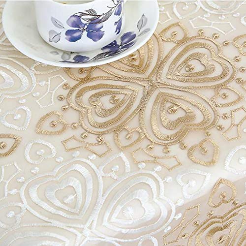 Nappe rectangulaire en macramé dentelle fleurie pour table chic de mariage