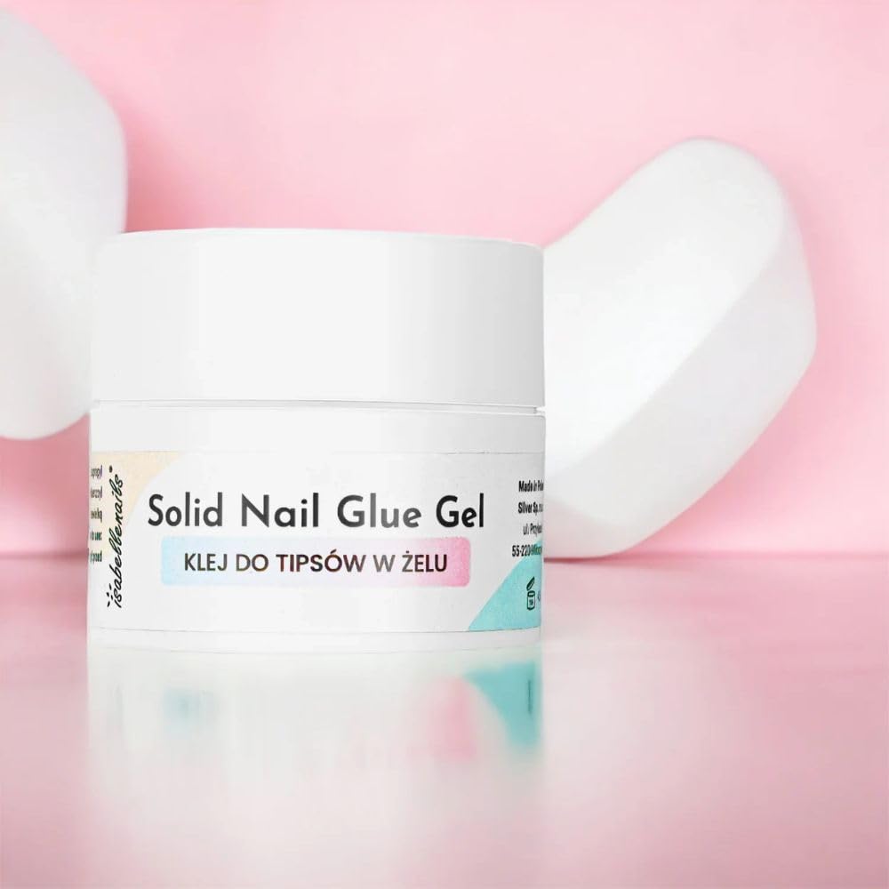 Solid Nail Glue Gel 4,5 g – przezroczysty klej żelowy do tipsów, dekoracji paznokci i wzorów 3D – mocne trzymanie, łatwe zastosowanie i utwardzanie UV/LED – do profesjonalnego manicure i "zrób to sam"