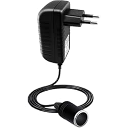 Convertidor Ca A Cc AromeLivii Convertidor de Corriente 36W, Transformador CA a CC, Adaptador 220V a 12V con Encendidor de Cigarrillo de Coche, para Compresores de Aire portátiles, inflador Ruedas