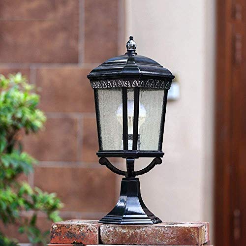 Candelabro，velas candelabro Calle Villa Exterior Decoración de escritorio del paisaje de la lámpara E27 Garaje Terraza Jardín Pabellón de la lámpara del césped antorcha lámpara 47cm Columna Faro alumi