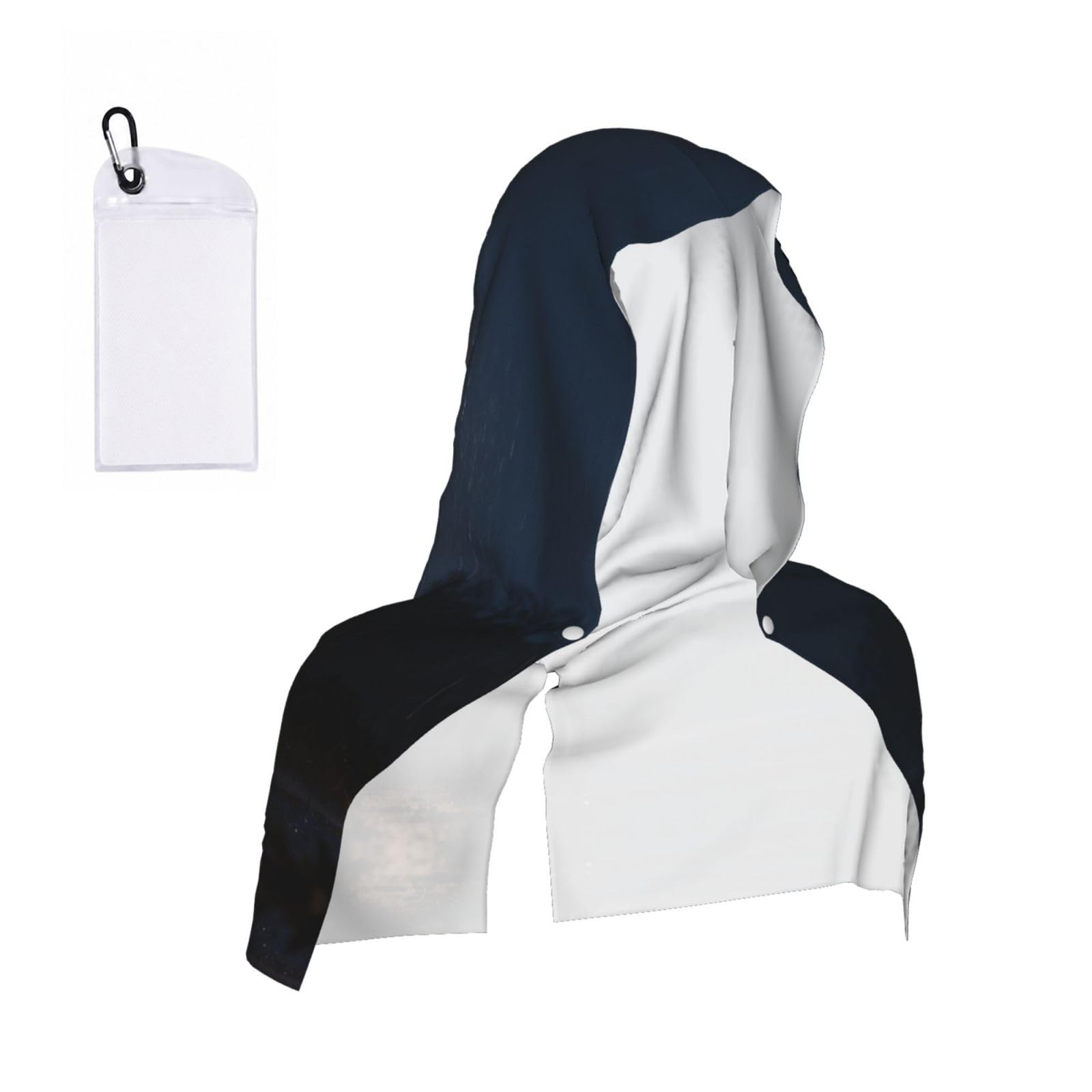 CNTDBU Rain Night Wolf Cooling Towel Hooded-Instant Chill Neck Cover for Sports, UV Cooling Rag for Running Gym