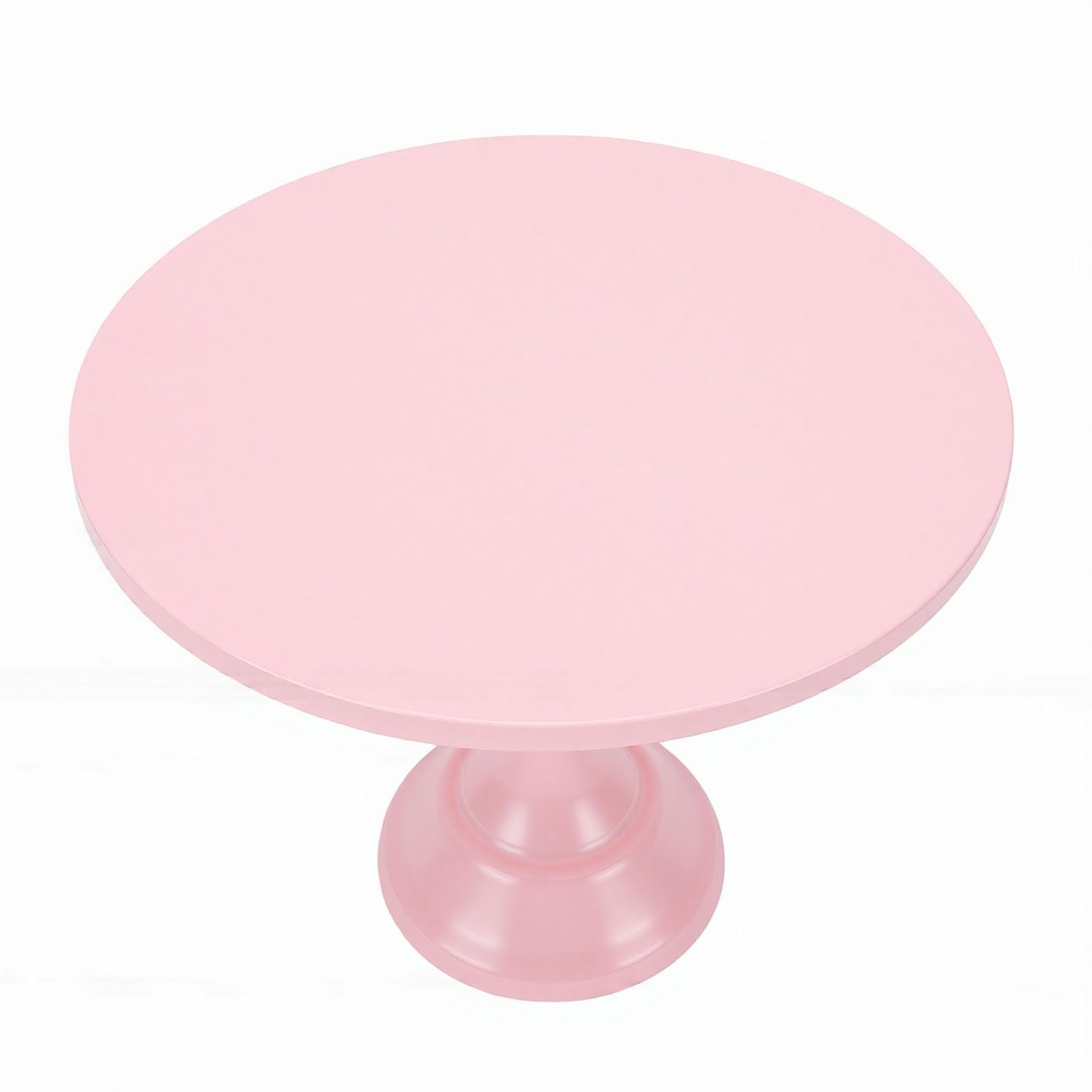 Ejoyous Soporte para Tartas de Color Rosa, Soporte de Postre de Metal, Bandeja Redonda de Hierro con Superficie Pulida, Base Estable, Exhibición Elegante para Magdalenas, Pasteles en Cumpleaños,