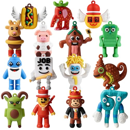 15 Packed Steal a Brainrot Figures,Lot de 15 figurines italiennes Brainrot,3D Brainrot Animal Figurine,Figurines de Collection Cadeau Créatif pour Collection...