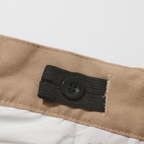 GRANDWISH Boys Chino Pants, Kids Flat Front Twill Uniform Pants, Black/Khaki/Navy, Size 6-14 (XS-XL)3