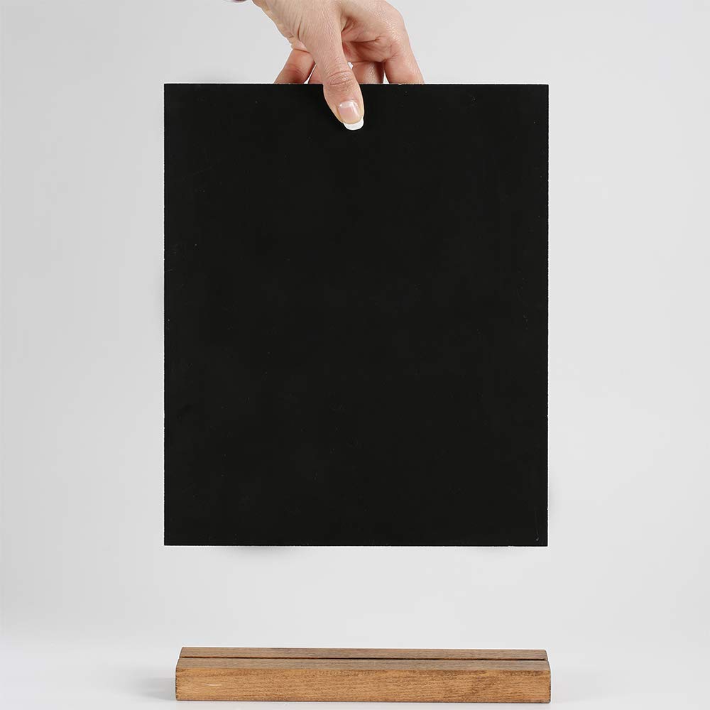 Expositor de mesa (madera, doble pizarra negra, DIN A4)