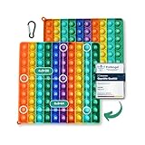 PopIt 2 in 1 Multiplikationsbrett und Hundertertafel - 1x1 Lernen Spiel für Montessori - XXL Pop On It Fidget Toy