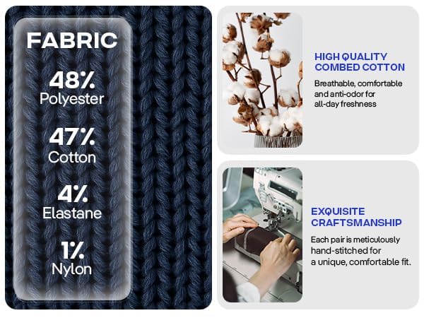 Image of CoolMate Mens Grip Socks, Non-Slip Mens Crew Socks for Hospital Elderly