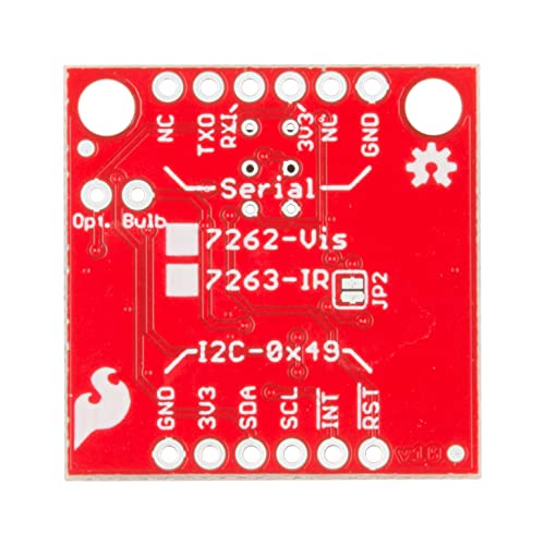 Image of SparkFun Spectral Sensor Breakout - AS7262 Visible (Qwiic)-detects wavelengths in the Visible Range at 450, 500, 550, 570, 600 & 650nm of Light Each w / 40nm of Full-Width Half-max Detection-2.7V-3.6V