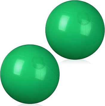 2 Pcs Inflatable Beach Ball 24 inch Swimming Pool Balls Summer Outdoor Decor Ball