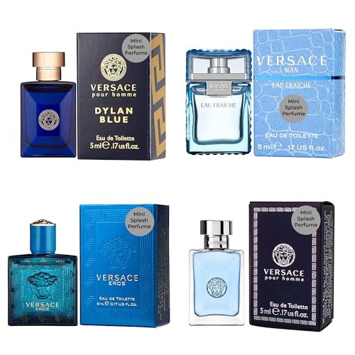 Versace Cologne for Men Mini Sampler Set (4 Count)