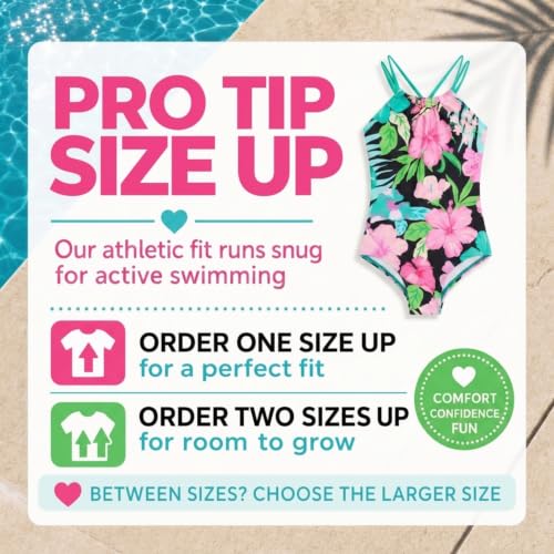 Image of Kanu Surf Girls Jasmine Beach Sport Halter One Piece Swimsuit