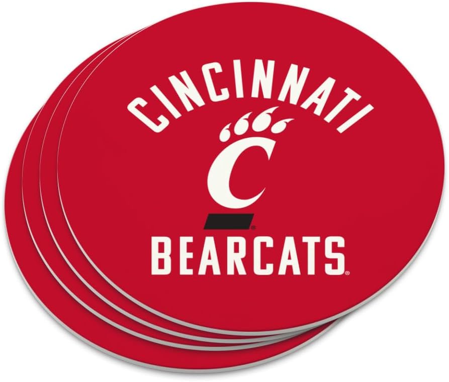 University of Cincinnati Bearcats Logo Novelty Coaster Set
