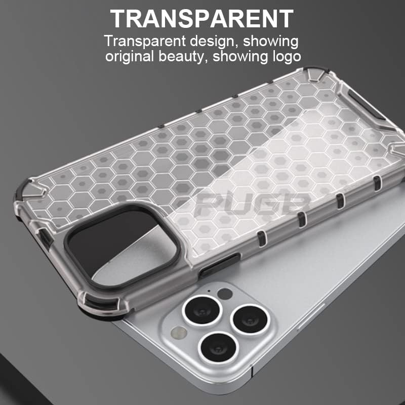 Image of Prime Retail Hard PC Back Case Cover for iPhone 13 Pro Max Anti Slip Ultra Thin Shockproof Reinforced Corners (Transparent)