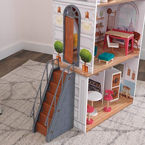 KidKraft 10238 Rowan Puppenhaus Dollhouse for 12" Dolls, Mehrfarbig, für 30 cm – Bild 4