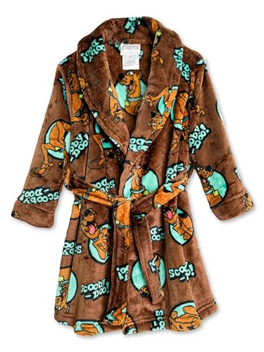 Scooby Doo Toddler Boys' Soft Fleece Robe Luxe Plush Comfy Spa Bathrobe Kids Sleepwear3