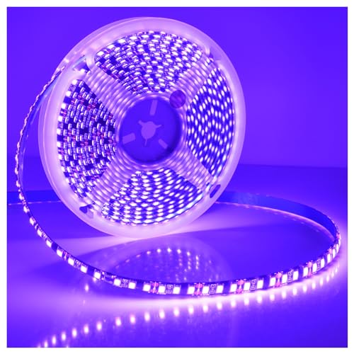 Image of Super Bright Black PCB 12V SMD5630(0.4w) LED Strip Lights Without Power Supply, IP65 Waterproof, Pack of 16.4ft /5M (600LED-Pink)