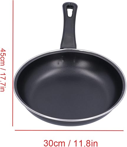 Miniatura 2 de AUNMAS Sartén antiadherente, sartén MIni de acero inoxidable con pared gruesa, utensilios de cocina compatibles con todas las estufas, negro (11.8