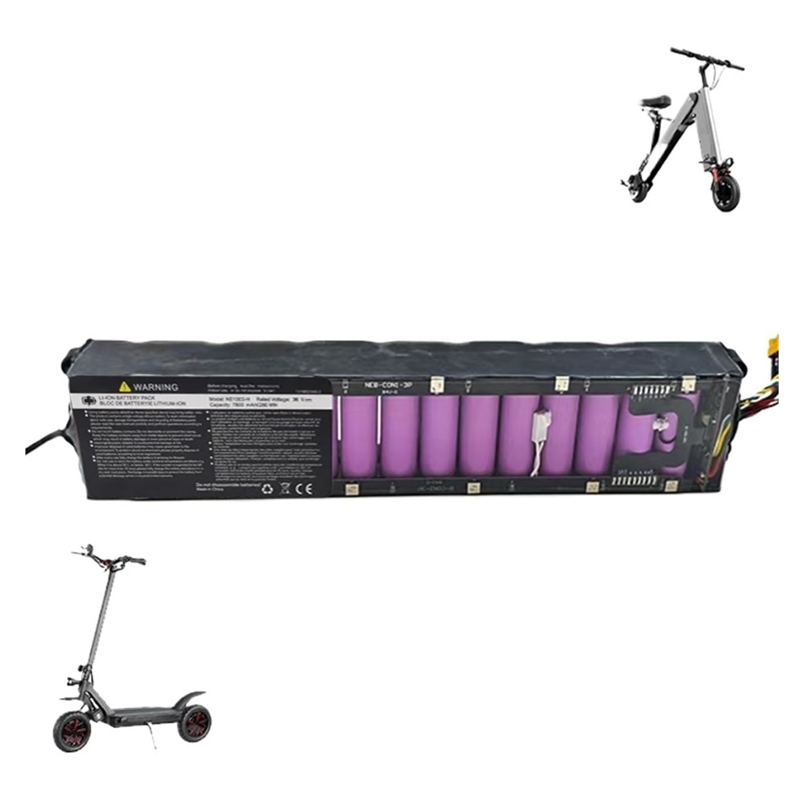 NVVSHND Batería de 36 V 7800 mAh/10500 mAh (1 Unidad), Compatible con Xiaomi M365 M356 Pro, Paquete de batería Especial de Iones de Litio de 36 V.(7800mAH)