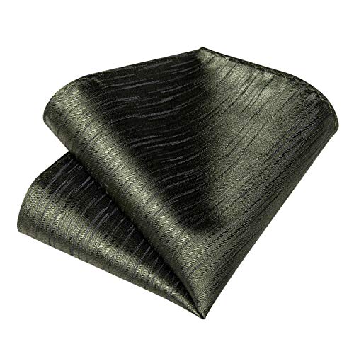 Image of DiBanGu Extra Long Tie for Men 63 inch XL Silk Necktie Set | Pocket Square and Cufflinks, Big and Tall, Jacquard Woven, Gift Box, Paisley /Plaid /Solid /Striped, for Weddinng Party Business