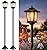 PASAMIC 63" Solar Lamp Post Light 2Pack, Outdoor Post Lights Waterproof, Pole Lights Outdoor, Decorative Floor Lamp for Patio, Warm White, Replaceable Bulb