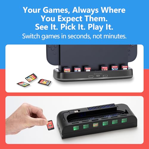 Image of All-in-One Cooling Dock for Switch 2, RGB Stand with Smart Fan, Transparent Game Card Slots, USB Expansion & Ambient Lighting G-STORY