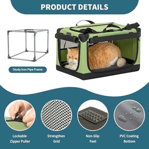 Petsfit caixa para gatos - leve de 20 polegadas, fácil configuração, caixa para cães portátil resist