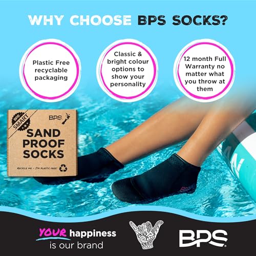 Image of BPS 'Aqua Series' 3mm Neoprene Water Socks for Sand, Beach, Soccer, Volleyball, Wetsuit Booties