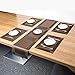 Placemats with Table Runner Sets Place Mats, Woven Crossweave Vinyl Kitchen Tablemat, Washable PVC Mats for Dining Table, Parties, Farmhouse, Thanksgiving, Christmas & Gathering (Brown)