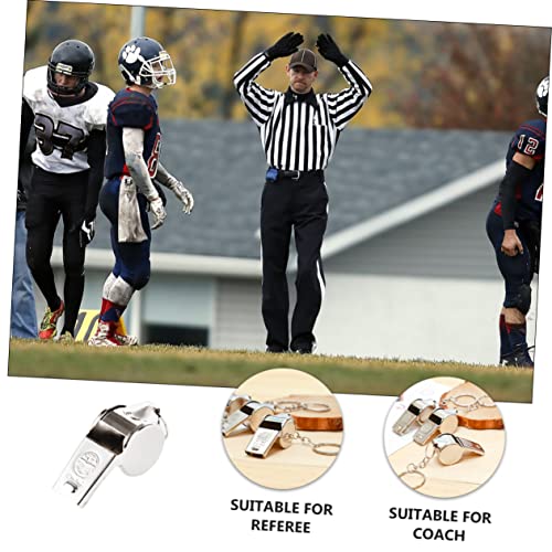 Whistles metálicos para fútbol paquete de 10 unidades miniatura 6