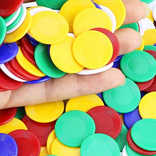 Wpxmer 300 Plastic Poker Chips, Poker Card Game Chips Bulk For Game Play, Learning Math Counting, 5 Colors #TOP3