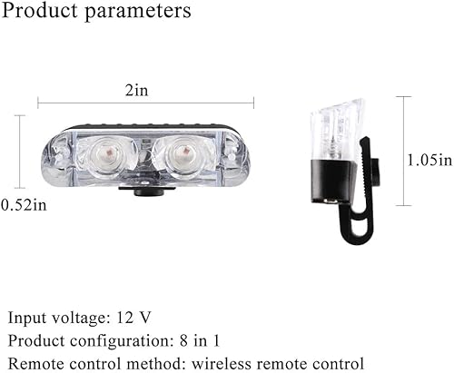 Miniatura 2 de yifengshun Barra de luz LED estroboscópica 4 en 1, barra de iluminación de advertencia de peligro de emergencia de alta intensidad, luz