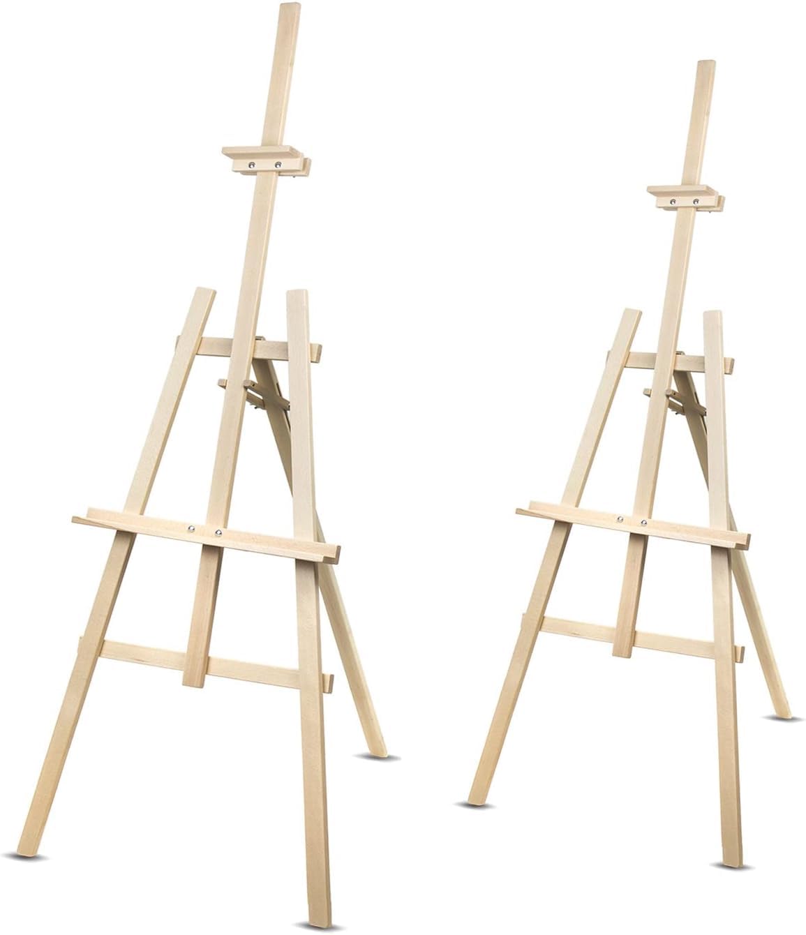 Chevalet en Bois Réglable pour Peinture – Idéal pour Artistes, en Hêtre Robuste et Durable, Hauteur Ajustable pour Confort Optimal (Bois, 2-180 cm)