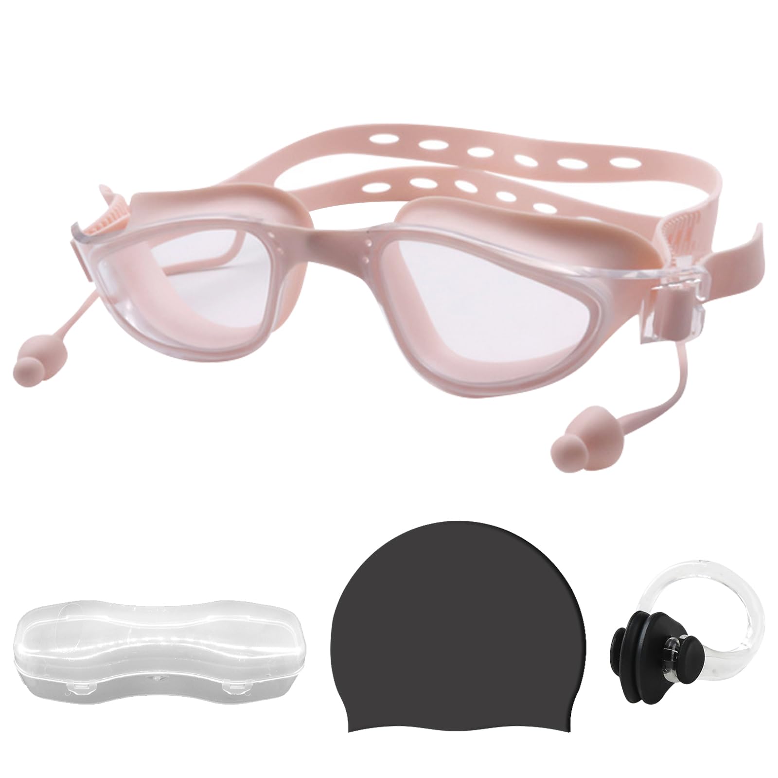 EDLMKM Polarized Swimming Goggles Anti Fog, Easy Adjustment, Anti-leak, No Leaking, Enhanced Fit, Improved Comfort Swimming Goggles, Clear Vision Easy to Adjust for Adults Men Women Teenager