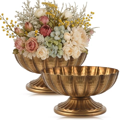 Ninehaoou Gold Bronze Compote Bowls