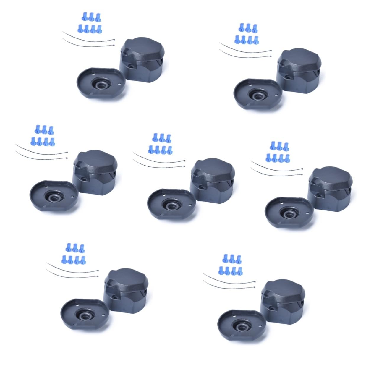 Zerodeko 7 Piezas 7 De Conexión para Remolque Enchufe De Remolque 12v De Enchufe De De 7 Pines De 7 Pines Black