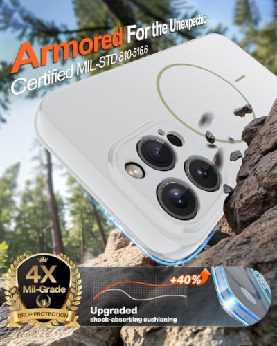 Image of Magnetic for iPhone 16 Pro Case,Shockproof Matte Cover,White