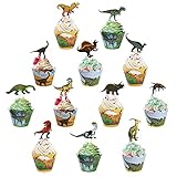 【Perfekte Größe】Jeder Dinosaurier-Cupcake-Zylinder ist 2,2 Zoll hoch und die Breite kann auf 1,8-2,0 Zoll eingestellt werden. Es eignet sich sehr gut für Cupcake-Dekorationen und Dinosaurier-Partydekorationen. Verleihen Sie Ihrer Party ein wenig Magie mit Dinosaurier-Cupcakes für Kinderpartys!