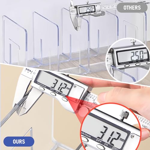 Elezeal 2pcs Clear Acrylic Magazine Holder, Desktop File Organizer Thick File Sorter Book Holder for Bottle Tray, Kitchen Lid Organizer, Small Handbag Clutch Bag Divider, Purse Stand Rack - Cosy Home Interiors Elezeal 2pcs Clear Acrylic Magazine Holder, Desktop File Organizer Thick File Sorter Book Holder for Bottle Tray, Kitchen Lid Organizer, Small Handbag Clutch Bag Divider, Purse Stand Rack - Image 6