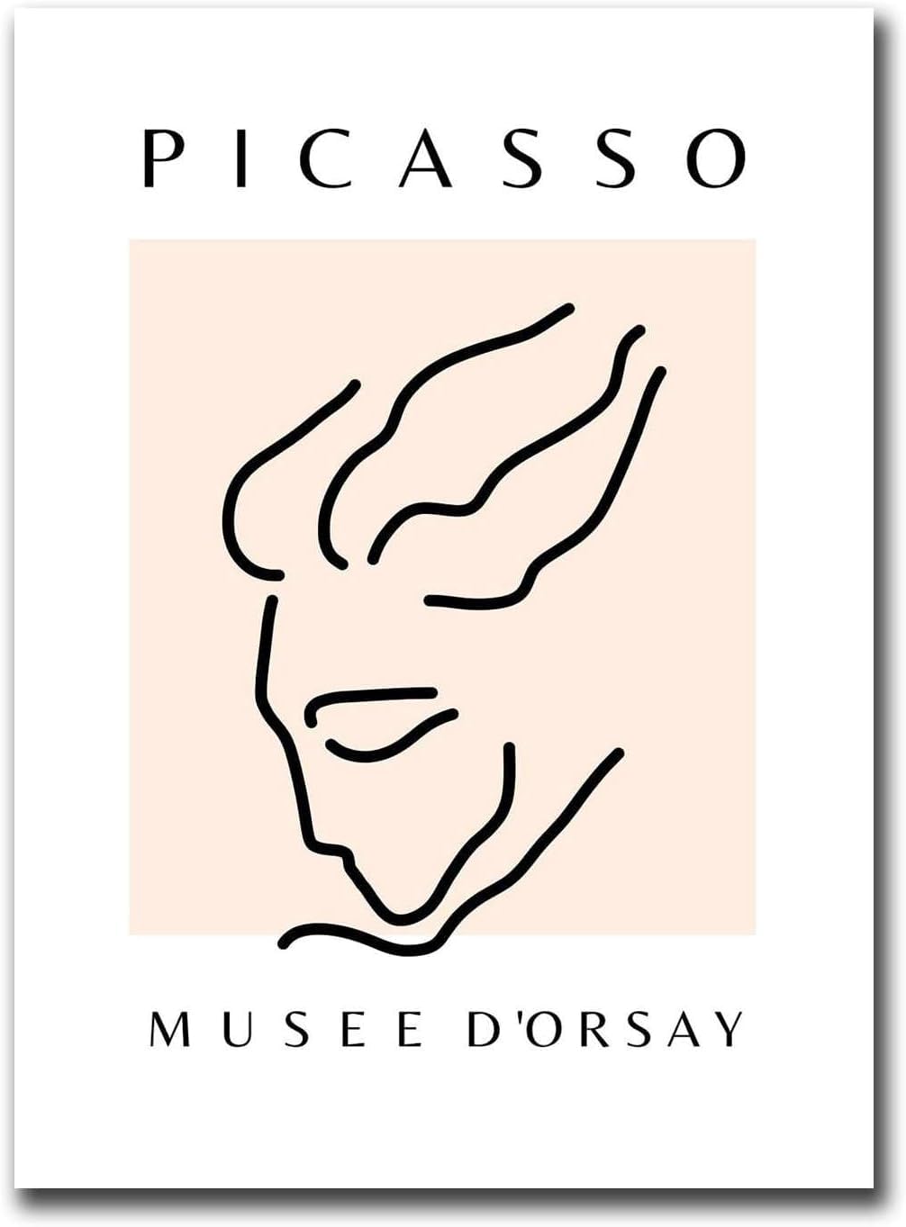 ZZYGGN GMGSW Pablo Picasso Prints Sleep Woman Line Canvas Painting Pablo Picasso Poster Abstract Wall Art Abstract Picture for Office Decor 40x55cm Frameless