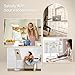 KEFEYA 32-Inch Portable TV with Touch Screen | 6GB RAM + 128GB Storage | 1080P Full HD Portable Monitor with Built-in 8-Hour Battery | Android 13 OS | Rolling TV on Wheels | Remote Control