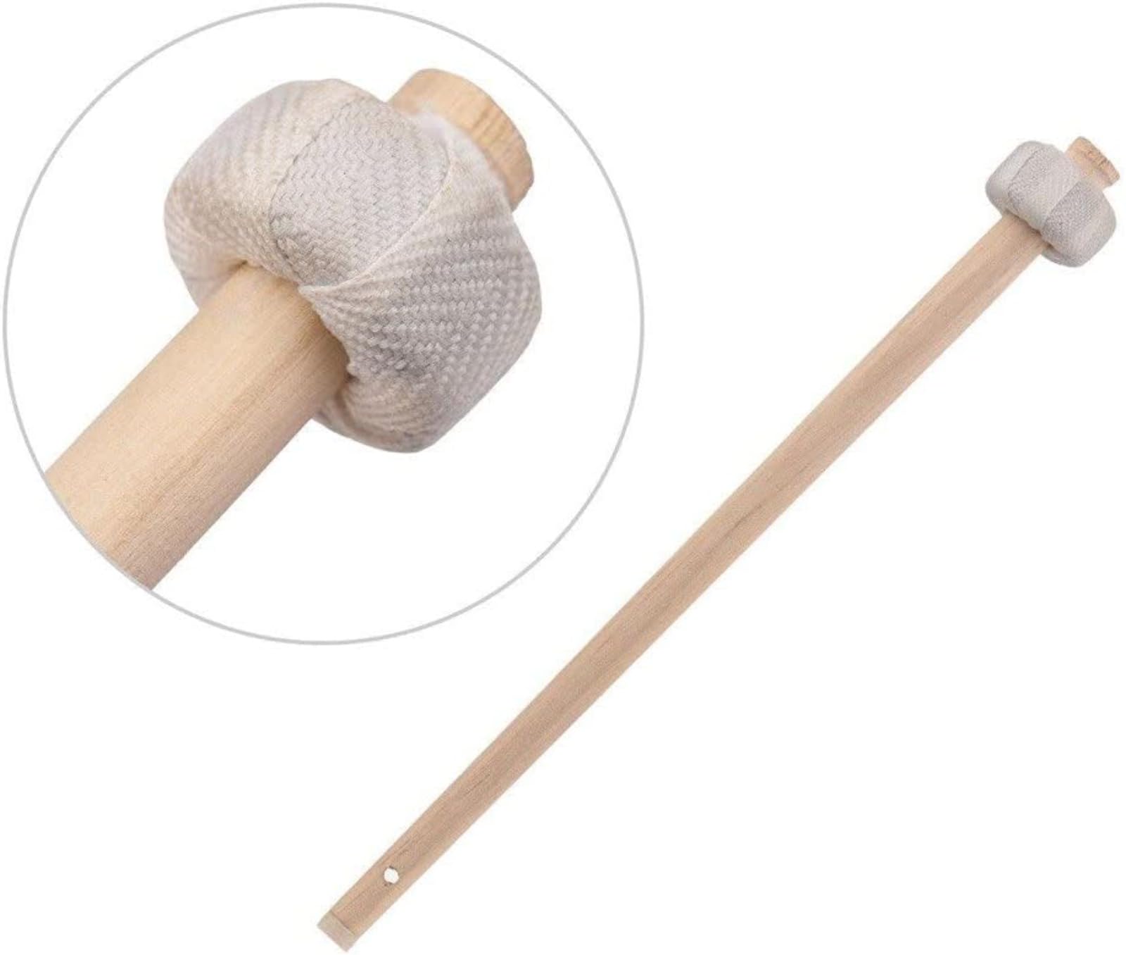 Gong in Ottone da 32 cm – Strumento a Percussione Tradizionale Autentico con Mazzuolo in Legno, Ideale per Cerimonie, Opera, Meditazione ed Eventi (42cm)