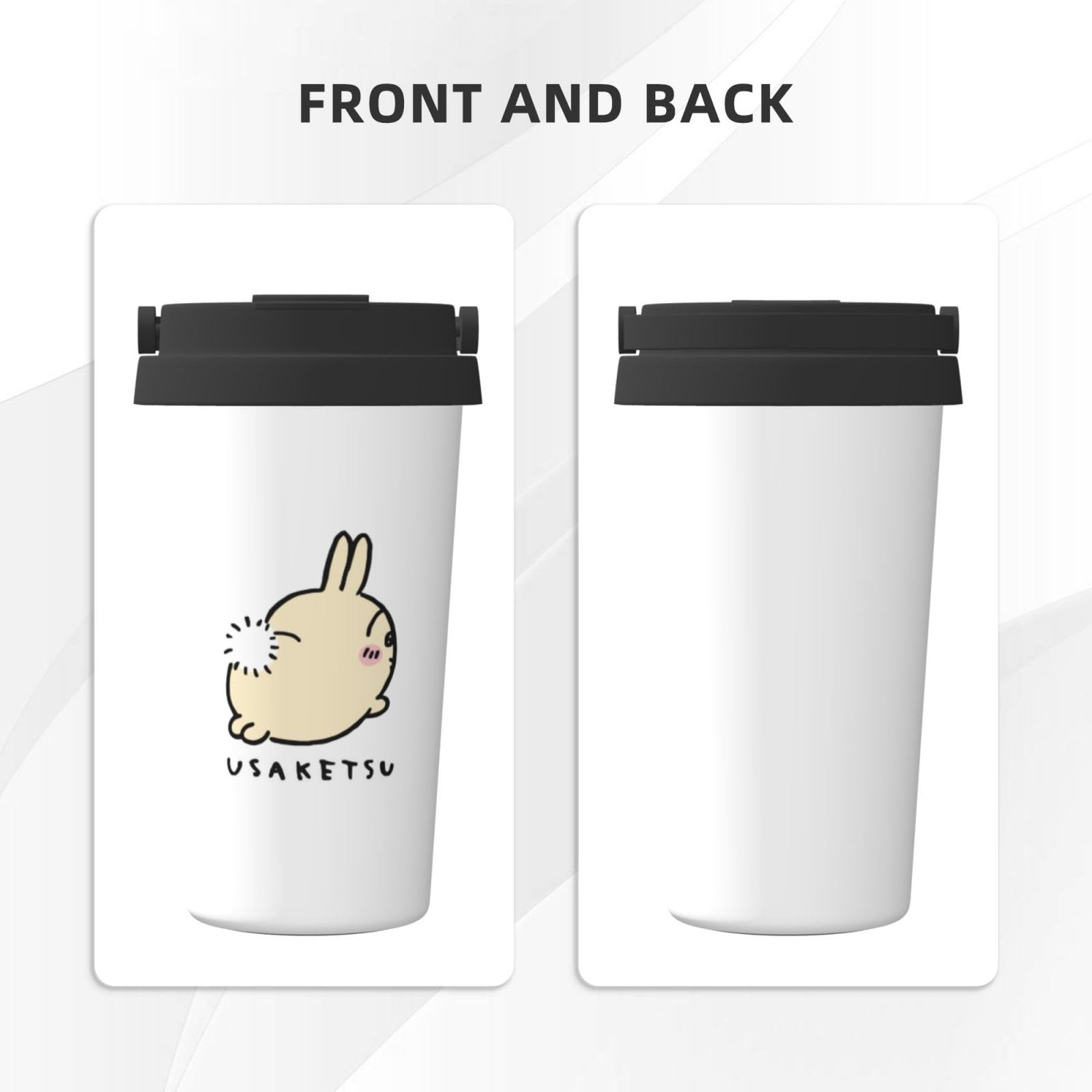 Amazon｜タンブラー ちいかわ うさぎ コーヒーカップ 蓋付き 持ち 