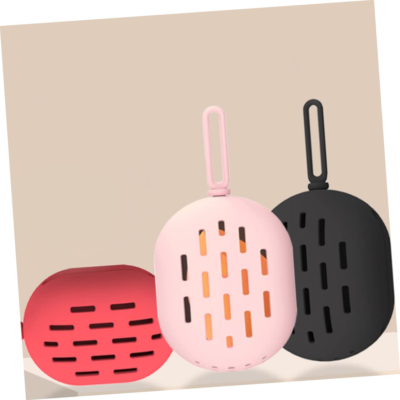 Ipetboom 5 Piezas soplo de polvo de belleza estuche de viaje para brochas de maquillaje sostenedor de la caja del soplo de maquillaje batidoras soporte de esponja de maquillaje cosmético