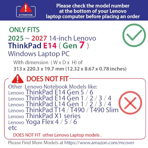 Coque rigide Lenovo ThinkPad E14 Gen 7 charnière 180 degrés rouge - 3