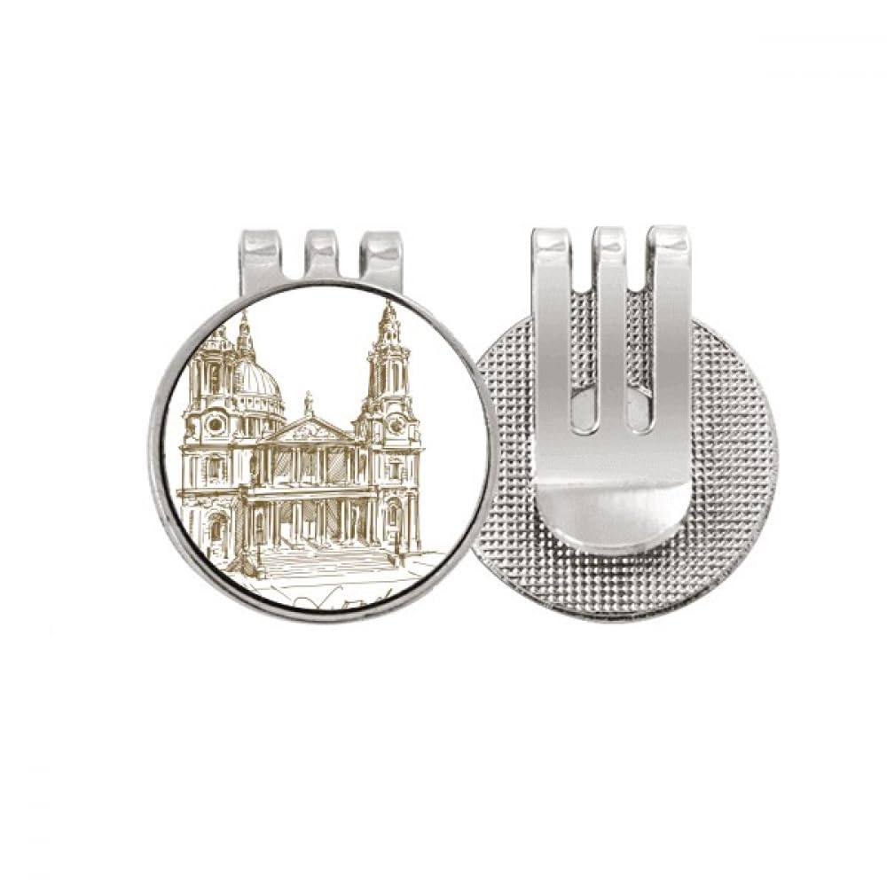 Marcador de pelota de golf de la Catedral de San Pablo con clip magnético esmaltado para gorra 4