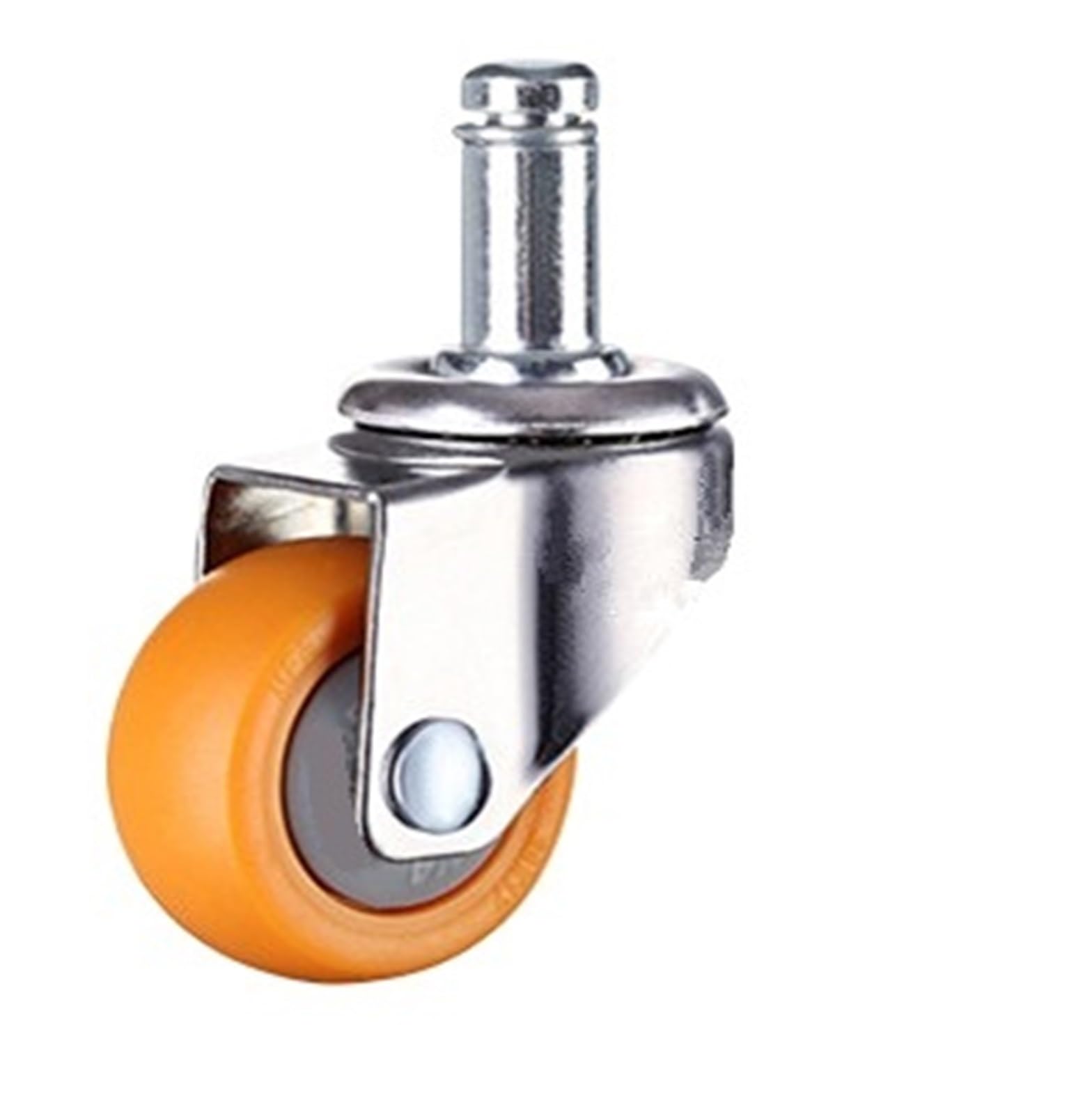 Mxxdmopd F 1 X 1/1.25/1.5/2 Inch Urniture Caster Orange Swivel Trolley Rubber(,1.5 Inch)