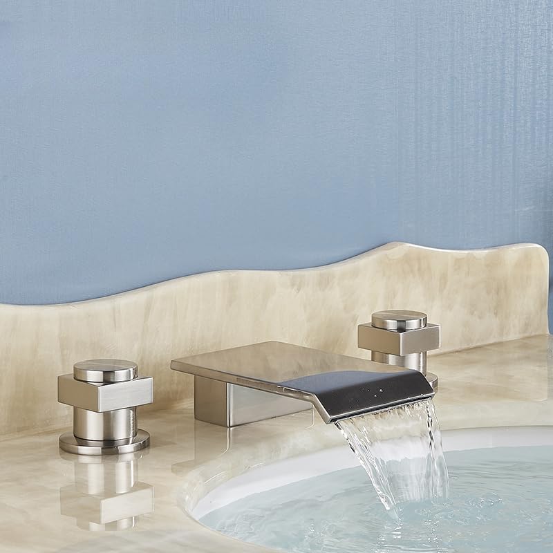 Mitigeur eau chaude froide double poignée avec cartouche céramique nickel D