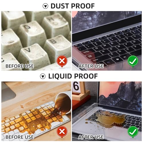 ULTECHNOVO Clear Keyboard Protector Acrylic Keyboard Dust Cover Transparent Cover for Laptop and Desktop Waterproof and Dirt-Proof Accessory for Home Office Use 15.74 X 10.43 X 1.57 in by ULTECHNOVO - Used condition - Image 2