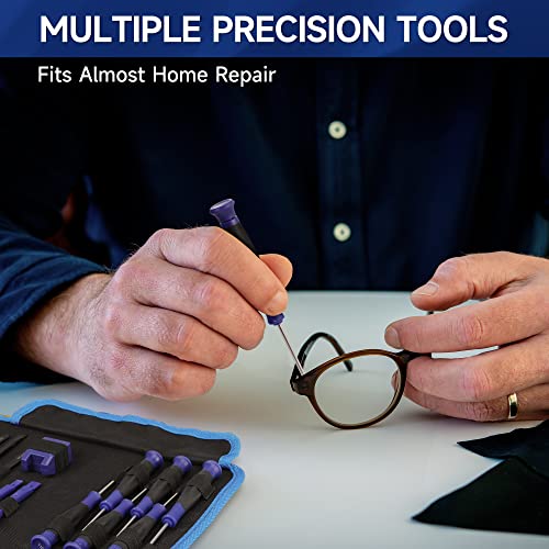 Workpro 12 In 1 Torx Screwdriver Set With T3 T4 T5 T6 T8 T10 Security Torx Bit & Tweezers, Precision Magnetic Screwdrivers, Pry Bars, Spudger For Eyeglass, Watch, Computer, Laptop, Phone, With Pouch #TOP5